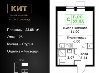 Продажа квартиры студии, 23.7 м2, Мытищи, Шараповский проезд, 4