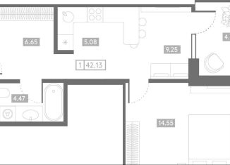 Продается 1-комнатная квартира, 42.1 м2, Ростов-на-Дону, Чувашский переулок, 13/123