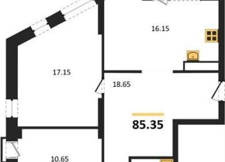 Продам 3-ком. квартиру, 85.4 м2, Воронежская область, набережная Чуева, 7