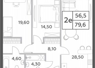 Продам трехкомнатную квартиру, 79.6 м2, Москва, проспект Генерала Дорохова, вл1к1