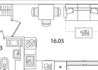 Квартира на продажу студия, 23.4 м2, Санкт-Петербург