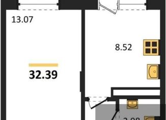 Продается однокомнатная квартира, 32.4 м2, Воронеж