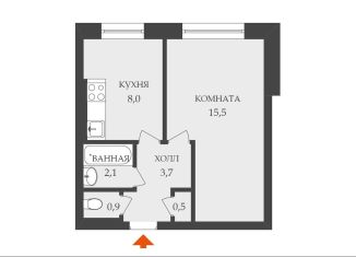 Продам 1-комнатную квартиру, 30.7 м2, Санкт-Петербург, проспект Энергетиков, 35к1, муниципальный округ Большая Охта