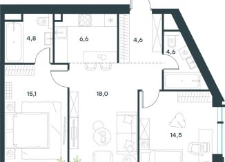 Продам 3-комнатную квартиру, 68.2 м2, Москва, Профсоюзная улица, 2/22