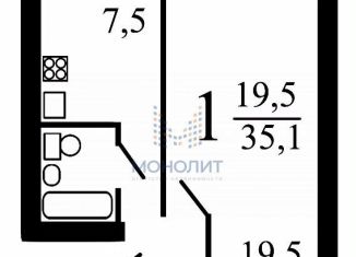 Продается однокомнатная квартира, 34.6 м2, Москва, район Печатники, Шоссейная улица, 42