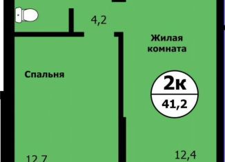 Продаю 2-ком. квартиру, 41.2 м2, Красноярск, улица Лесников, 41Б