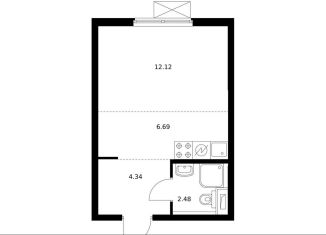 Продается квартира студия, 25.4 м2, Москва