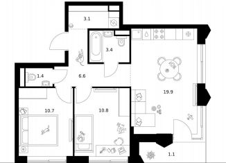 Продается 2-ком. квартира, 57 м2, Москва, метро Мичуринский проспект