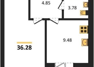 Продается однокомнатная квартира, 36.3 м2, Воронеж, улица Курчатова, 26Б