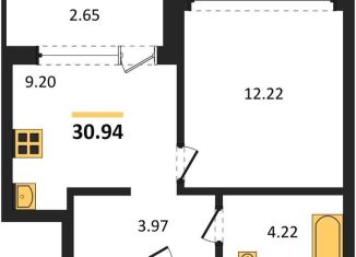 Продажа 1-ком. квартиры, 30.9 м2, Воронеж, Левобережный район