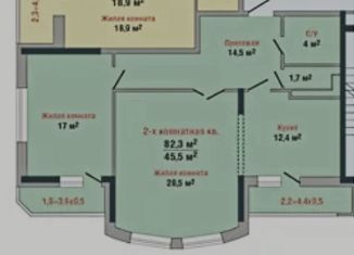 Продажа 2-комнатной квартиры, 82 м2, Краснодар, проспект Константина Образцова, 4к2, Фестивальный микрорайон