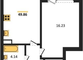 1-комнатная квартира на продажу, 49.9 м2, Воронеж, Московский проспект, 132, Центральный район