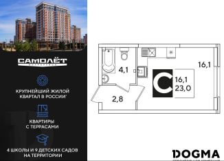 Продам квартиру студию, 23 м2, Краснодар, Прикубанский округ