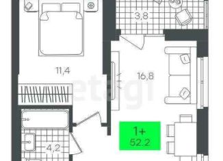 Продам 1-комнатную квартиру, 52.2 м2, Тюмень