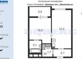 Продам 1-комнатную квартиру, 31 м2, посёлок Шушары, Старорусский проспект, 3к2