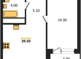 Продажа 1-ком. квартиры, 39.7 м2, Воронеж