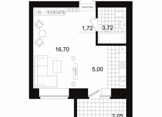 Продается однокомнатная квартира, 27 м2, Берёзовский, Гвардейская улица, 3А