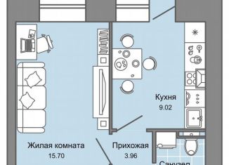 Продажа 1-комнатной квартиры, 34 м2, Кировская область