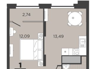 Продажа 1-комнатной квартиры, 34.9 м2, Рязань, Октябрьский район