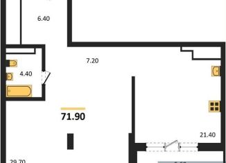 Продается 1-ком. квартира, 71.9 м2, Воронеж, Железнодорожный район