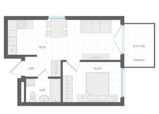 1-ком. квартира на продажу, 36.8 м2, Екатеринбург, Ленинский район