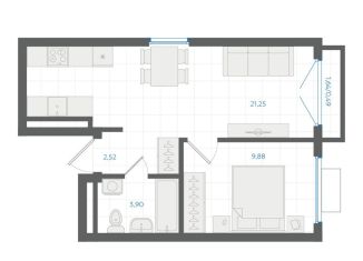 Продаю однокомнатную квартиру, 38 м2, Екатеринбург, Ленинский район