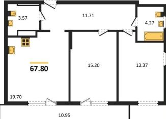 Продается 2-комнатная квартира, 67.8 м2, Новосибирск, метро Маршала Покрышкина, улица Королёва, 19