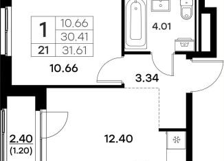 Продам 1-комнатную квартиру, 31.6 м2, Владимир, Тракторная улица, 43