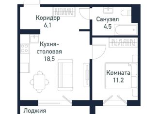 Продам 1-комнатную квартиру, 40.3 м2, Челябинская область, Ласковая улица, 6