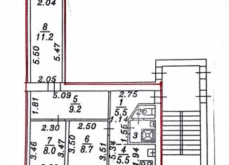 Продаю трехкомнатную квартиру, 51.2 м2, Санкт-Петербург, Рашетова улица, 3