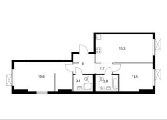 Продажа 2-комнатной квартиры, 64.6 м2, Москва, станция Щербинка