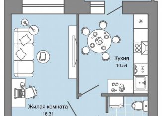 Однокомнатная квартира на продажу, 37 м2, Ульяновск, жилой комплекс Центрополис, 5, Заволжский район