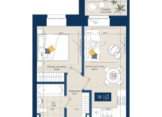 Продается 1-комнатная квартира, 36.4 м2, Татарстан, Дорожная улица, 27