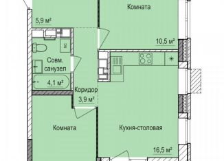 Продаю двухкомнатную квартиру, 51.8 м2, Ижевск, Индустриальный район, жилой комплекс Покровский, 4