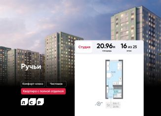 Квартира на продажу студия, 21 м2, Санкт-Петербург, метро Гражданский проспект