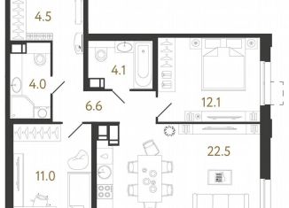 Продается 2-ком. квартира, 64.8 м2, Санкт-Петербург, метро Проспект Просвещения