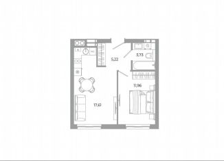 Продается однокомнатная квартира, 38.5 м2, Астрахань, Ленинский район