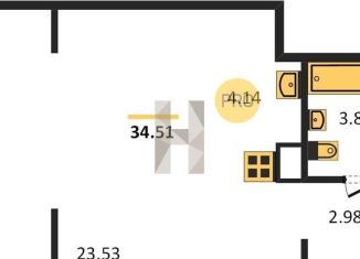 Продажа квартиры студии, 34.5 м2, Новосибирская область, Красногорская улица