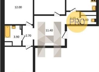 Продажа трехкомнатной квартиры, 80.5 м2, Воронеж, улица Шишкова, 140Б/6