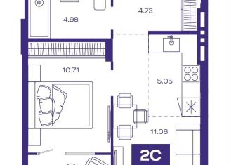 Продаю 2-комнатную квартиру, 36.5 м2, Новосибирская область