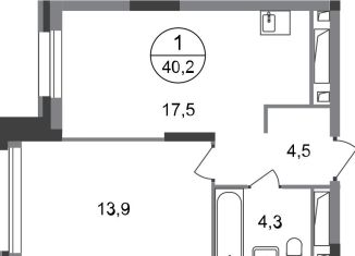 Продажа 1-ком. квартиры, 40.2 м2, Московский, ЖК Первый Московский