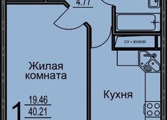 Продам 1-комнатную квартиру, 40.2 м2, Воронеж, улица Суворова, 122В, ЖК Берег