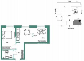 Продаю 2-комнатную квартиру, 43 м2, Саранск, Ярославская улица, 9к1