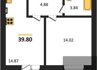 Однокомнатная квартира на продажу, 39.8 м2, село Александровка