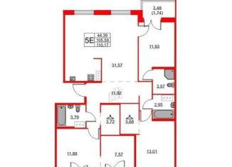 Продам 3-комнатную квартиру, 110 м2, Кудрово, Солнечная улица, 2