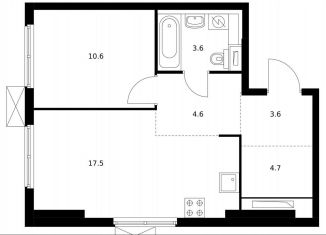 Продается двухкомнатная квартира, 44.6 м2, Москва, станция Дегунино