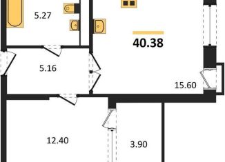 Продается 1-ком. квартира, 40.4 м2, Воронеж, набережная Чуева, 7, Железнодорожный район