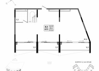 Продается 1-ком. квартира, 212.4 м2, посёлок Утёс