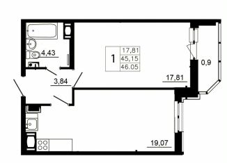 Продам 1-ком. квартиру, 45.2 м2, Пермский край, Заводская улица, с18/2