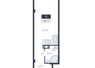 Продам 1-ком. квартиру, 23 м2, Мурино, улица Шоссе в Лаврики, 93